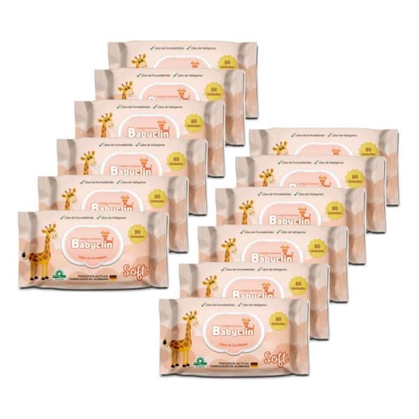 BABYCLIN - CAJA 12 PAQUTES TOALLAS HUMEDAS 960 UNIDADES