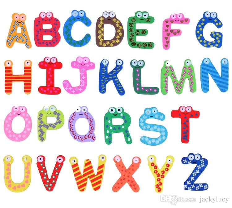 Abecedario magnetico de madera