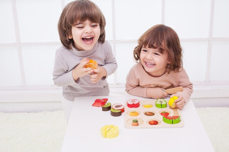 Encaje frutas para cortar