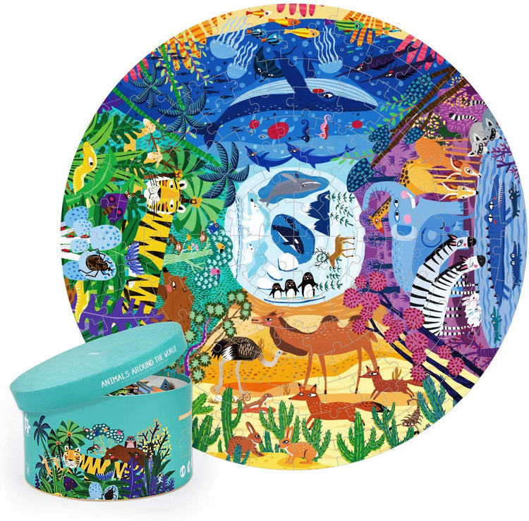 Puzzle Redondo Animales del Mundo