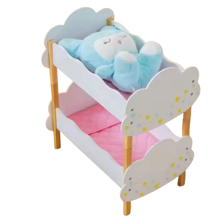 Cuna  2 pisos de Madera para Muñecas