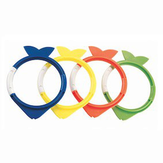 Juego de Piscina 4 Anillos de Pez Bajo el Agua