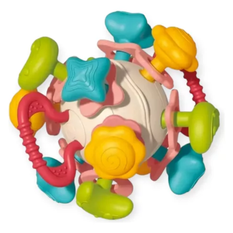 Mordedor Sensorial Montessori 4 en 1 para Bebes