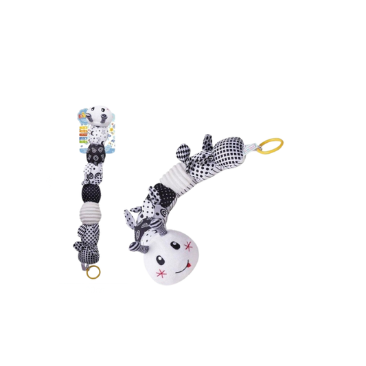 Oruga de Peluche Blanco y Negro 54 cm