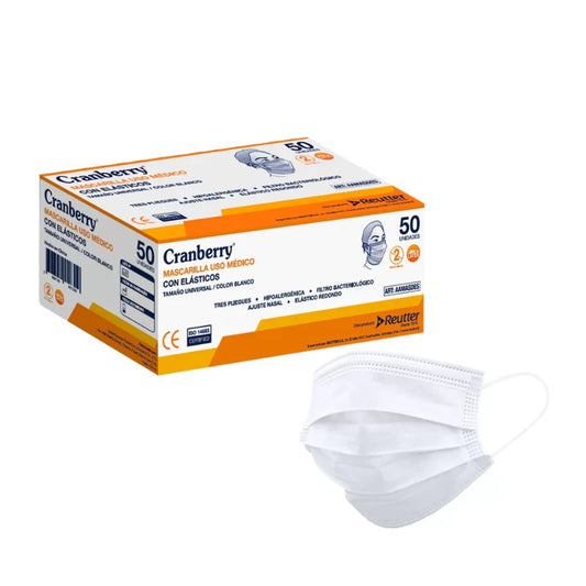 Mascarilla 3 Pliegues con Elástico