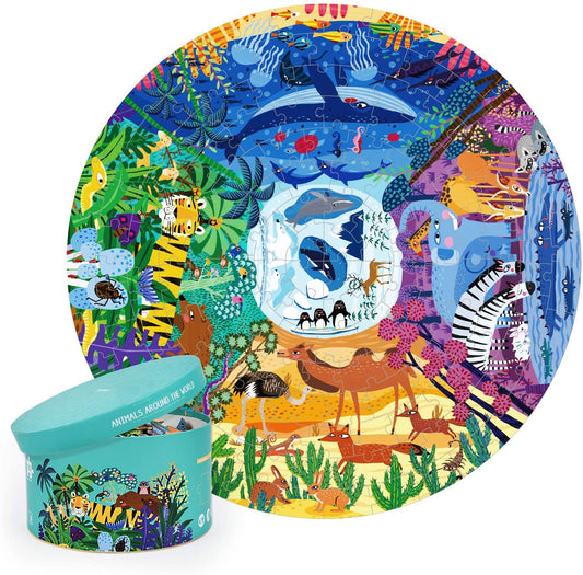 Puzzle Redondo Animales del Mundo